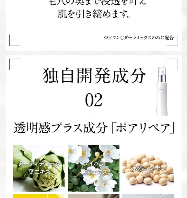 ぱっくり毛穴用美容液「ソワン」で毛穴ケア